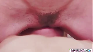 Hot 18yo facesits platinum-blonde bff on the top of her bed